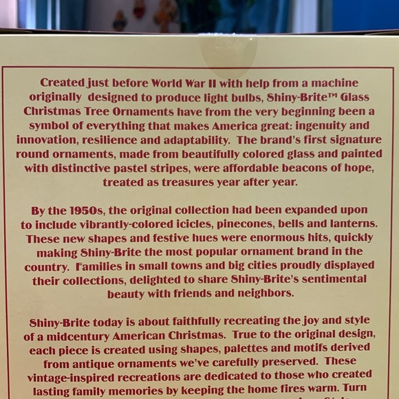 Christopher Radko Vintage Inspired Christmas Glass Ornaments by Shiny Brite - Picture 3 of 3